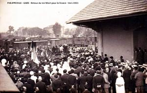 Philippeville - Gare - Retour du 1er Mort pour la France